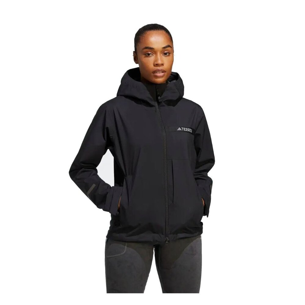 adidas Terrex Outdoor Women's Rain.rdy 2.5 Full Zip Hooded Jacket XL $160 Value
